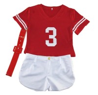 SKCU009 custom-made football baby cheerleading uniform style custom children's suit cheerleading uniform style production cheerleading team styles cheerleaders producer front view